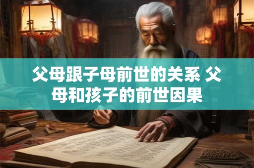 父母跟子母前世的关系 父母和孩子的前世因果