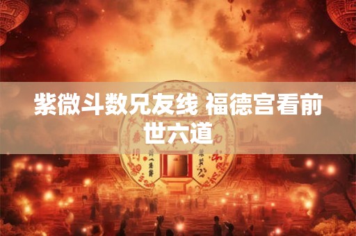 紫微斗数兄友线 福德宫看前世六道