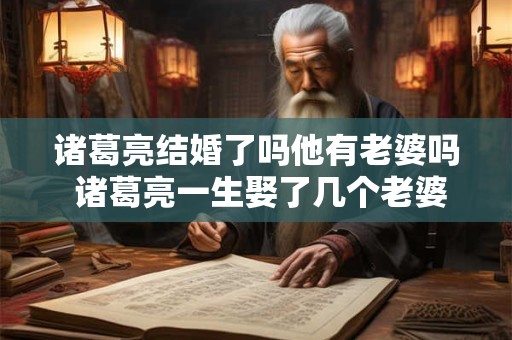 诸葛亮结婚了吗他有老婆吗 诸葛亮一生娶了几个老婆