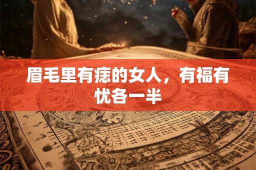 眉毛里有痣的女人，有福有忧各一半
