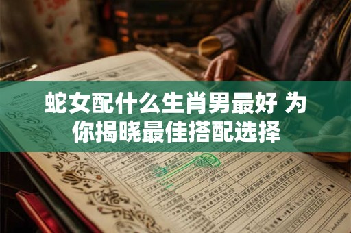 蛇女配什么生肖男最好 为你揭晓最佳搭配选择
