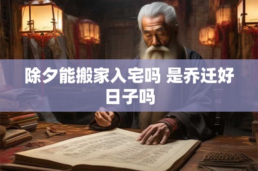 除夕能搬家入宅吗 是乔迁好日子吗