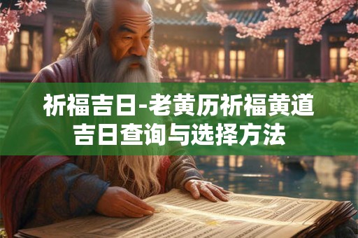 祈福吉日-老黄历祈福黄道吉日查询与选择方法