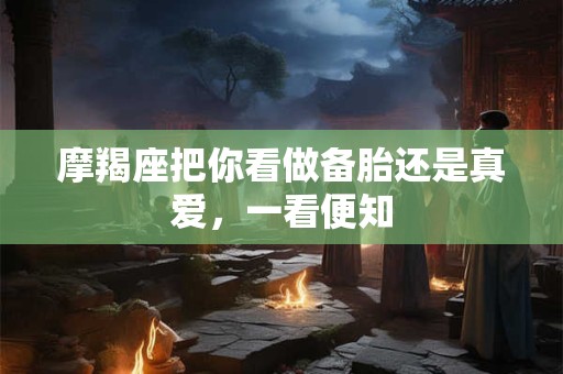 摩羯座把你看做备胎还是真爱，一看便知