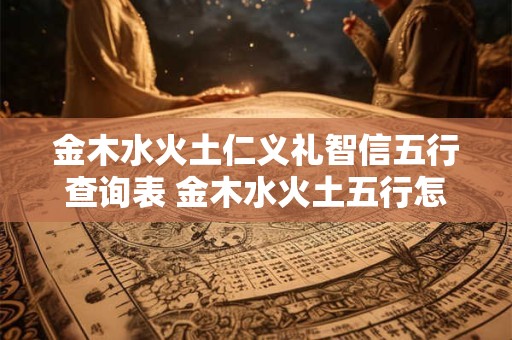 金木水火土仁义礼智信五行查询表 金木水火土五行怎么算