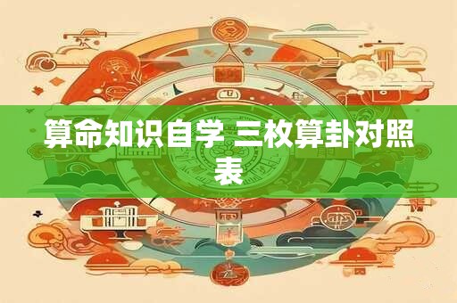 算命知识自学 三枚算卦对照表