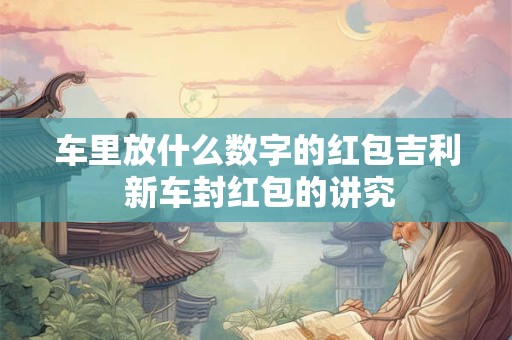 车里放什么数字的红包吉利 新车封红包的讲究