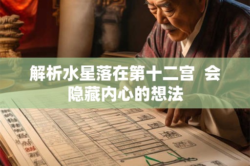 解析水星落在第十二宫  会隐藏内心的想法