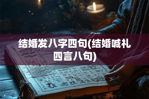 结婚发八字四句(结婚喊礼四言八句)
