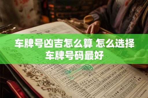 车牌号凶吉怎么算 怎么选择车牌号码最好