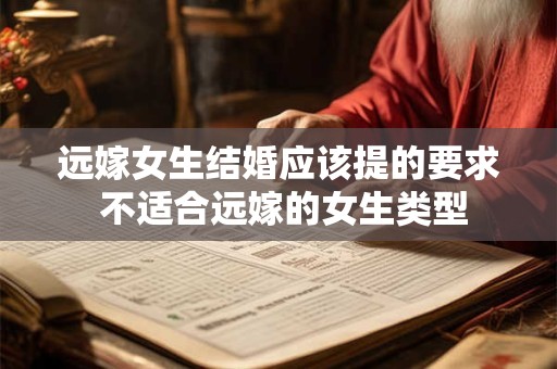 远嫁女生结婚应该提的要求 不适合远嫁的女生类型