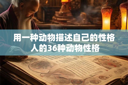 用一种动物描述自己的性格 人的36种动物性格