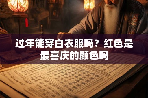 过年能穿白衣服吗？红色是最喜庆的颜色吗