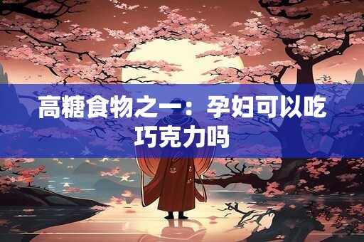高糖食物之一：孕妇可以吃巧克力吗