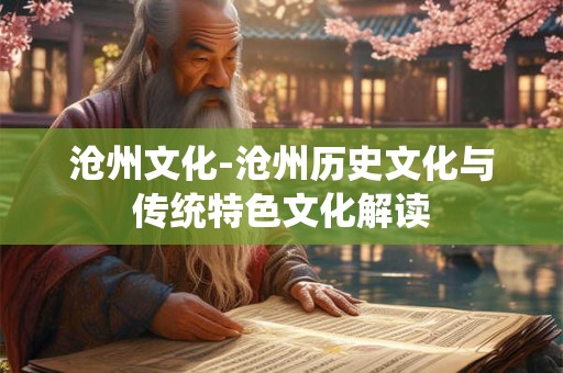 详细阅读:沧州文化-沧州历史文化与传统特色文化解读 沧州文化-沧州历史文化与传统特色文化解读