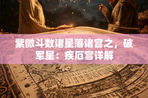 紫微斗数诸星落诸宫之，破军星：疾厄宫详解