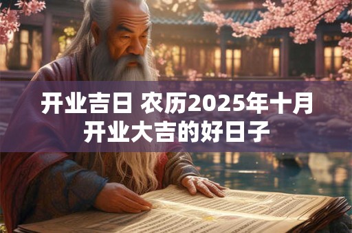 开业吉日 农历2025年十月开业大吉的好日子
