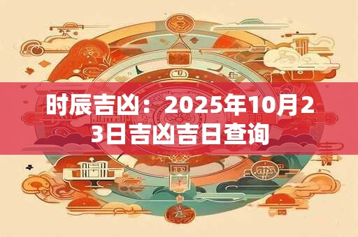 时辰吉凶：2025年10月23日吉凶吉日查询