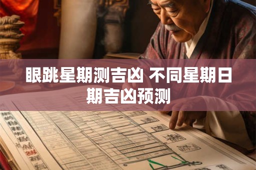眼跳星期测吉凶 不同星期日期吉凶预测