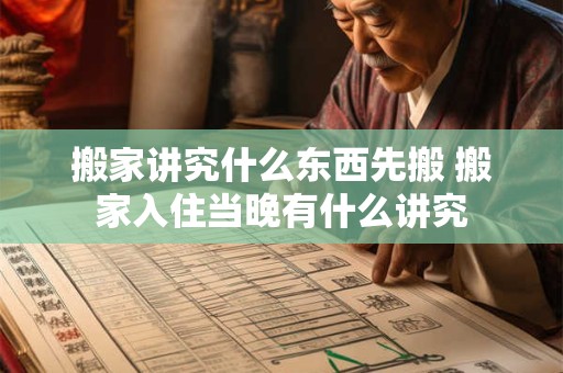 搬家讲究什么东西先搬 搬家入住当晚有什么讲究
