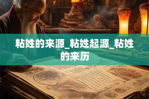 粘姓的来源_粘姓起源_粘姓的来历