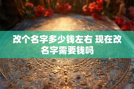 改个名字多少钱左右 现在改名字需要钱吗