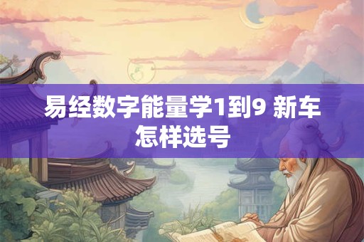 易经数字能量学1到9 新车怎样选号