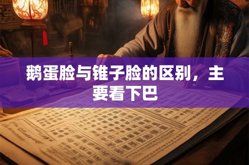鹅蛋脸与锥子脸的区别，主要看下巴