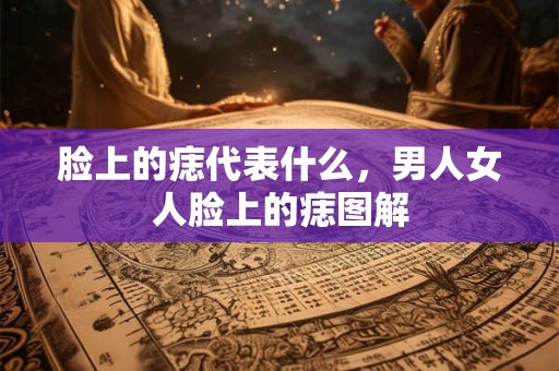 脸上的痣代表什么，男人女人脸上的痣图解