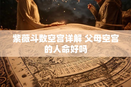 紫薇斗数空宫详解 父母空宫的人命好吗