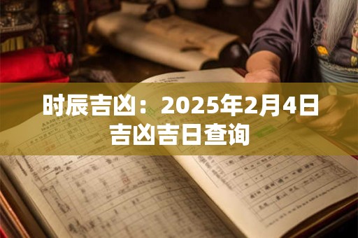 时辰吉凶：2025年2月4日吉凶吉日查询