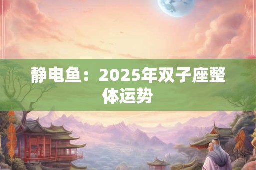 静电鱼：2025年双子座整体运势