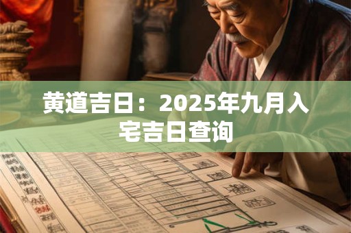 黄道吉日：2025年九月入宅吉日查询