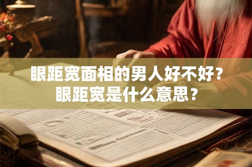 眼距宽面相的男人好不好？眼距宽是什么意思？