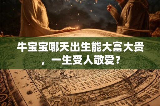 牛宝宝哪天出生能大富大贵，一生受人敬爱？