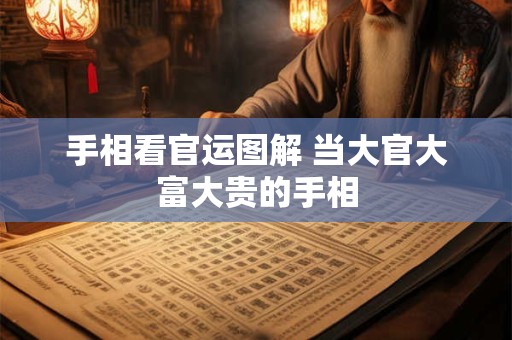 手相看官运图解 当大官大富大贵的手相