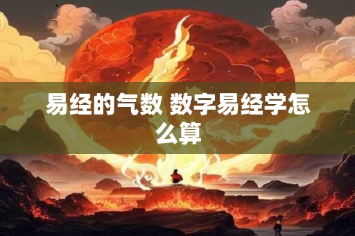 易经的气数 数字易经学怎么算