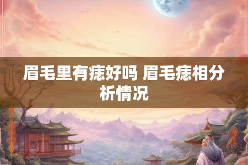 眉毛里有痣好吗 眉毛痣相分析情况