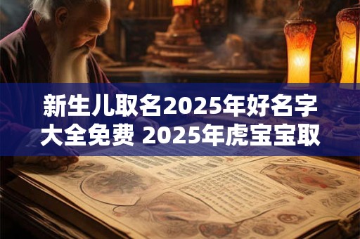 新生儿取名2025年好名字大全免费 2025年虎宝宝取名免费推荐