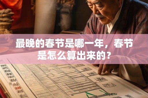 最晚的春节是哪一年，春节是怎么算出来的？