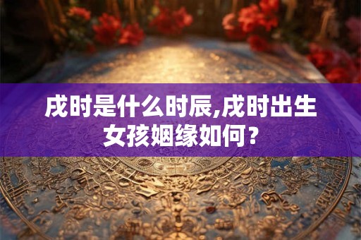 戌时是什么时辰,戌时出生女孩姻缘如何？