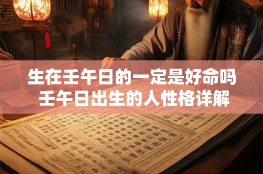 生在壬午日的一定是好命吗 壬午日出生的人性格详解