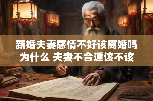 新婚夫妻感情不好该离婚吗为什么 夫妻不合适该不该离婚