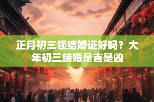 正月初三领结婚证好吗？大年初三结婚是吉是凶
