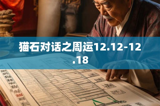 猫石对话之周运12.12-12.18