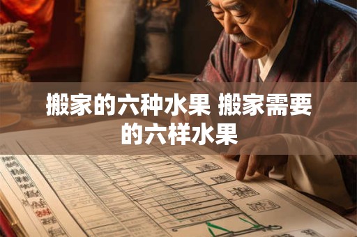 搬家的六种水果 搬家需要的六样水果