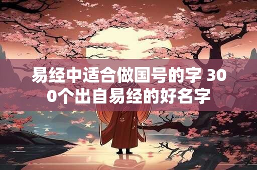 易经中适合做国号的字 300个出自易经的好名字