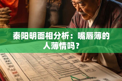 秦阳明面相分析：嘴唇薄的人薄情吗？