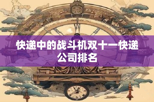 快递中的战斗机双十一快递公司排名