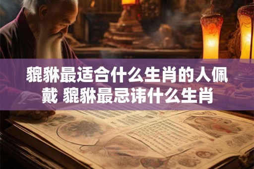 貔貅最适合什么生肖的人佩戴 貔貅最忌讳什么生肖